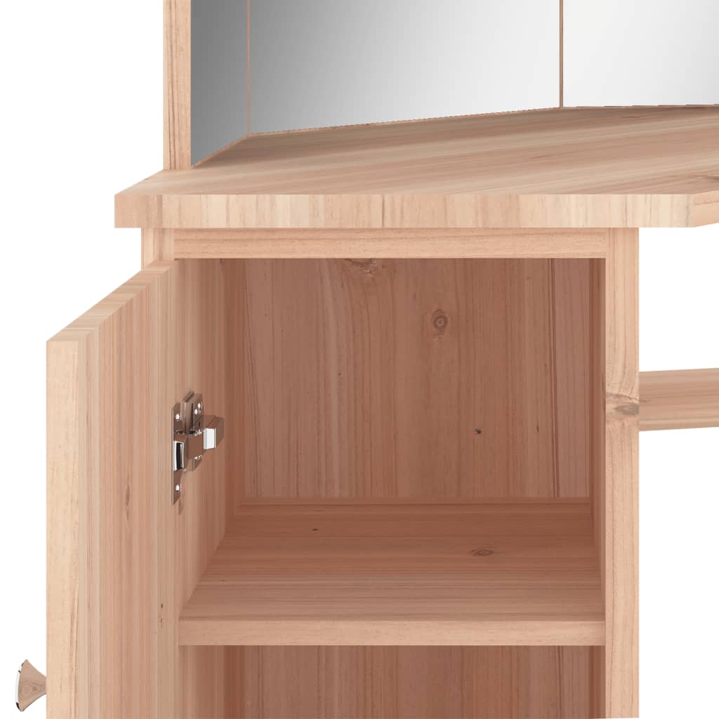 Meikkipöytä kulmaan LED-valoilla tammi 111x54x141,5 cm - Sisustajankoti.fi