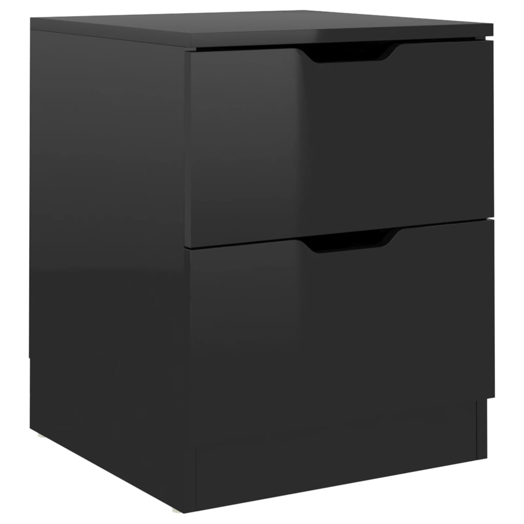 Yöpöytä korkeakiilto musta 40x40x50 cm lastulevy - Sisustajankoti.fi