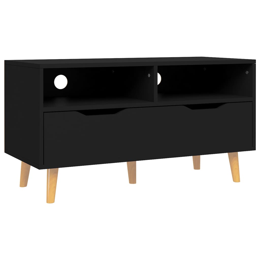 TV-taso musta 90x40x48,5 cm lastulevy - Sisustajankoti.fi