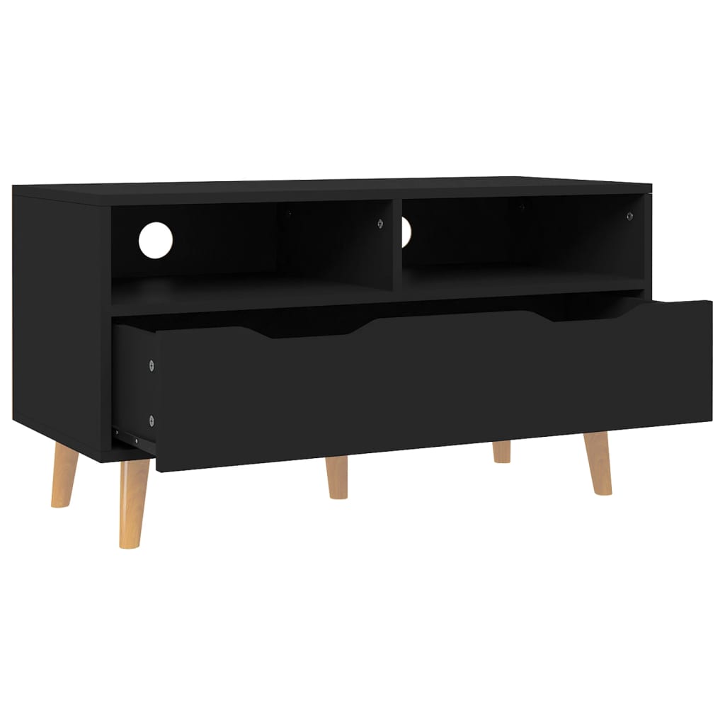 TV-taso musta 90x40x48,5 cm lastulevy - Sisustajankoti.fi