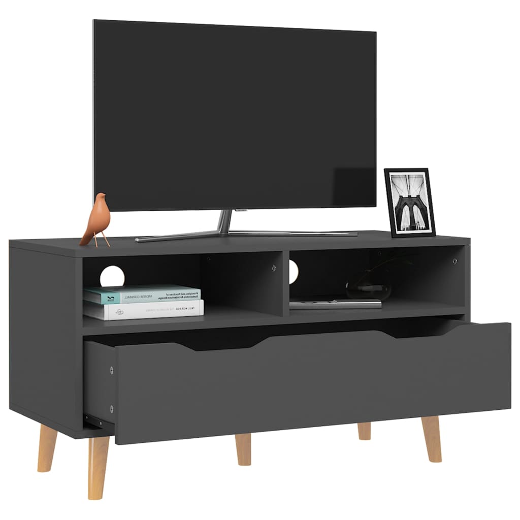 TV-taso harmaa 90x40x48,5 cm lastulevy - Sisustajankoti.fi