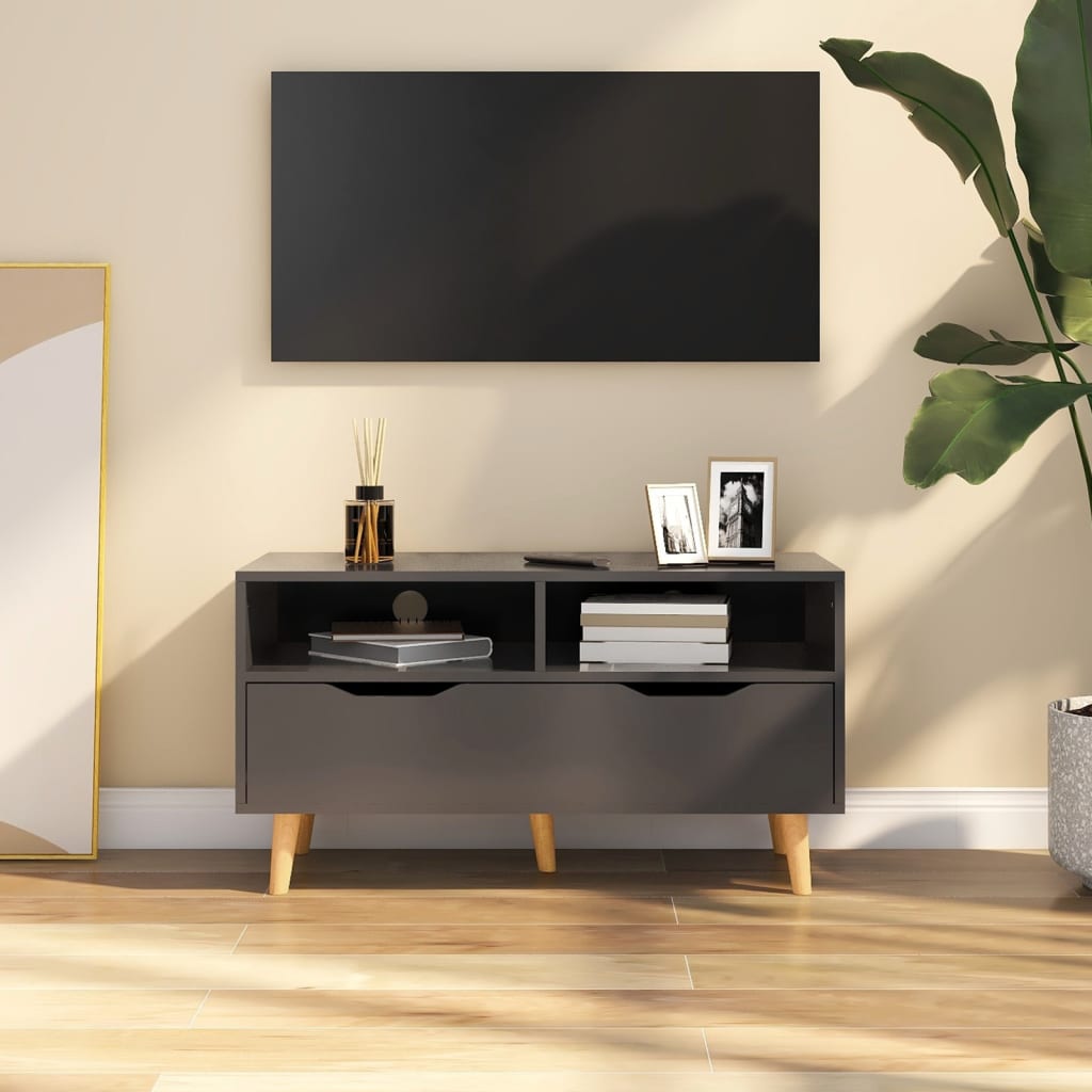 TV-taso harmaa 90x40x48,5 cm lastulevy - Sisustajankoti.fi