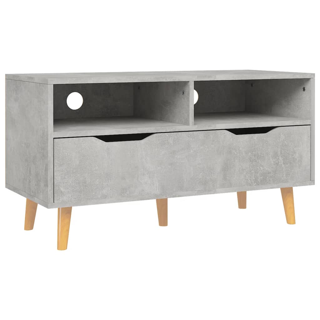TV-taso betoninharmaa 90x40x48,5 cm lastulevy - Sisustajankoti.fi
