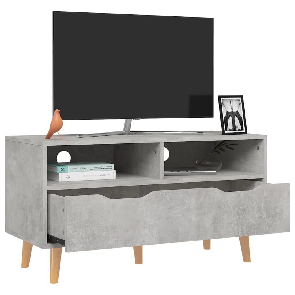 TV-taso betoninharmaa 90x40x48,5 cm lastulevy - Sisustajankoti.fi