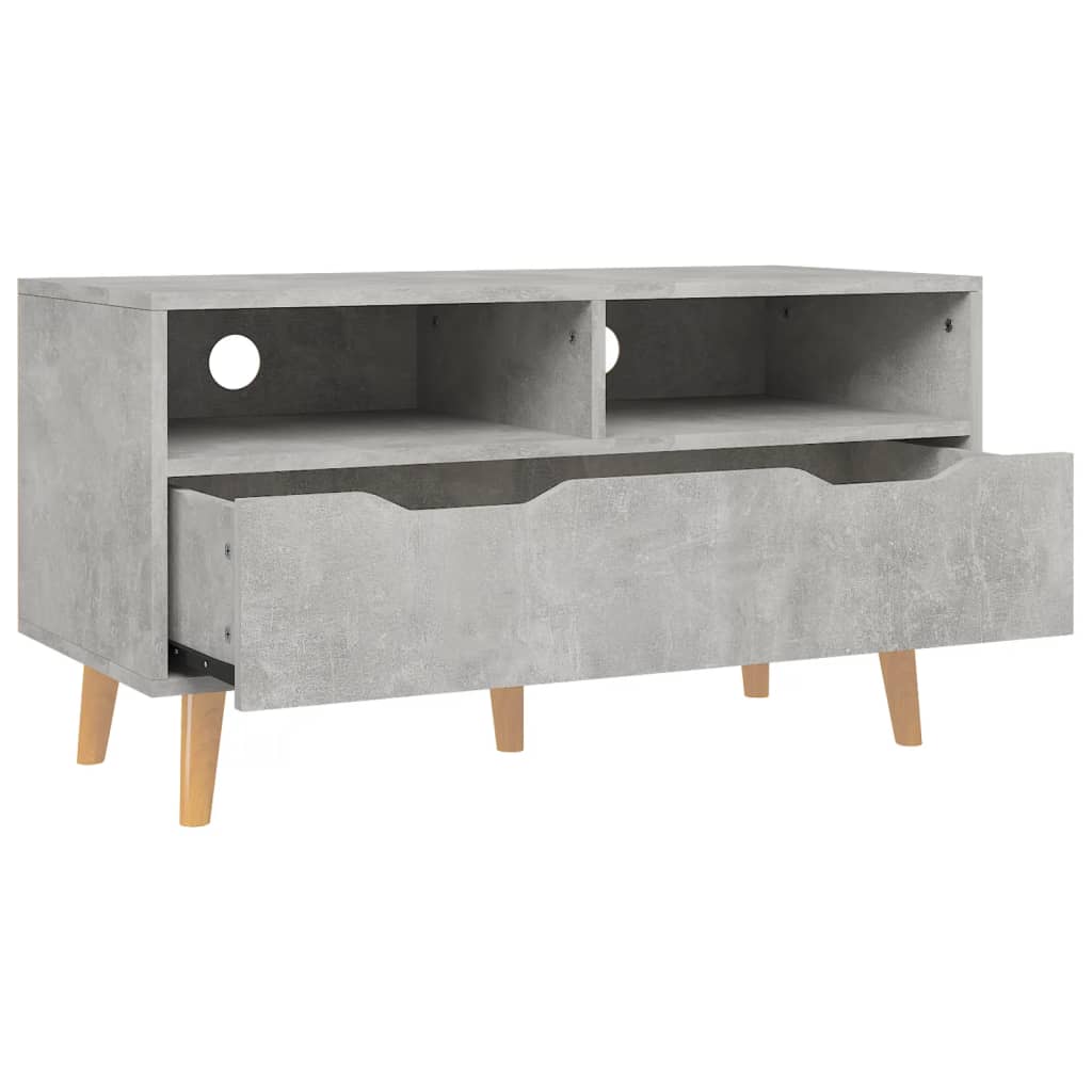 TV-taso betoninharmaa 90x40x48,5 cm lastulevy - Sisustajankoti.fi