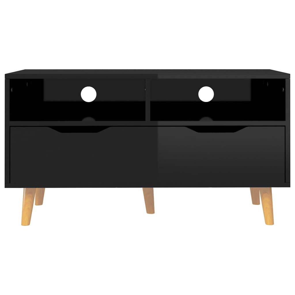 TV-taso korkeakiilto musta 90x40x48,5 cm lastulevy - Sisustajankoti.fi