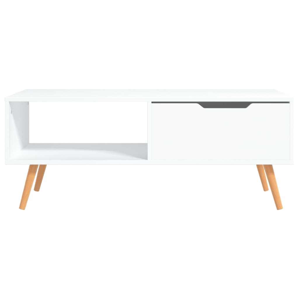 Sohvapöytä valkoinen 100x49,5x43 cm lastulevy - Sisustajankoti.fi