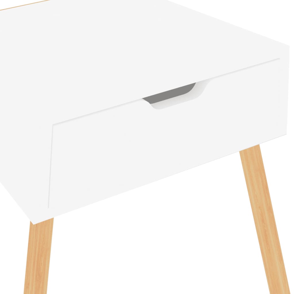 Yöpöydät 2 kpl korkeakiilto valkoinen 40x40x56 cm lastulevy - Sisustajankoti.fi