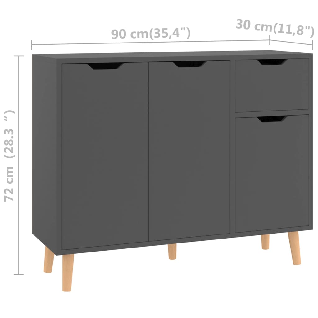 Senkki harmaa 90x30x72 cm - Sisustajankoti.fi