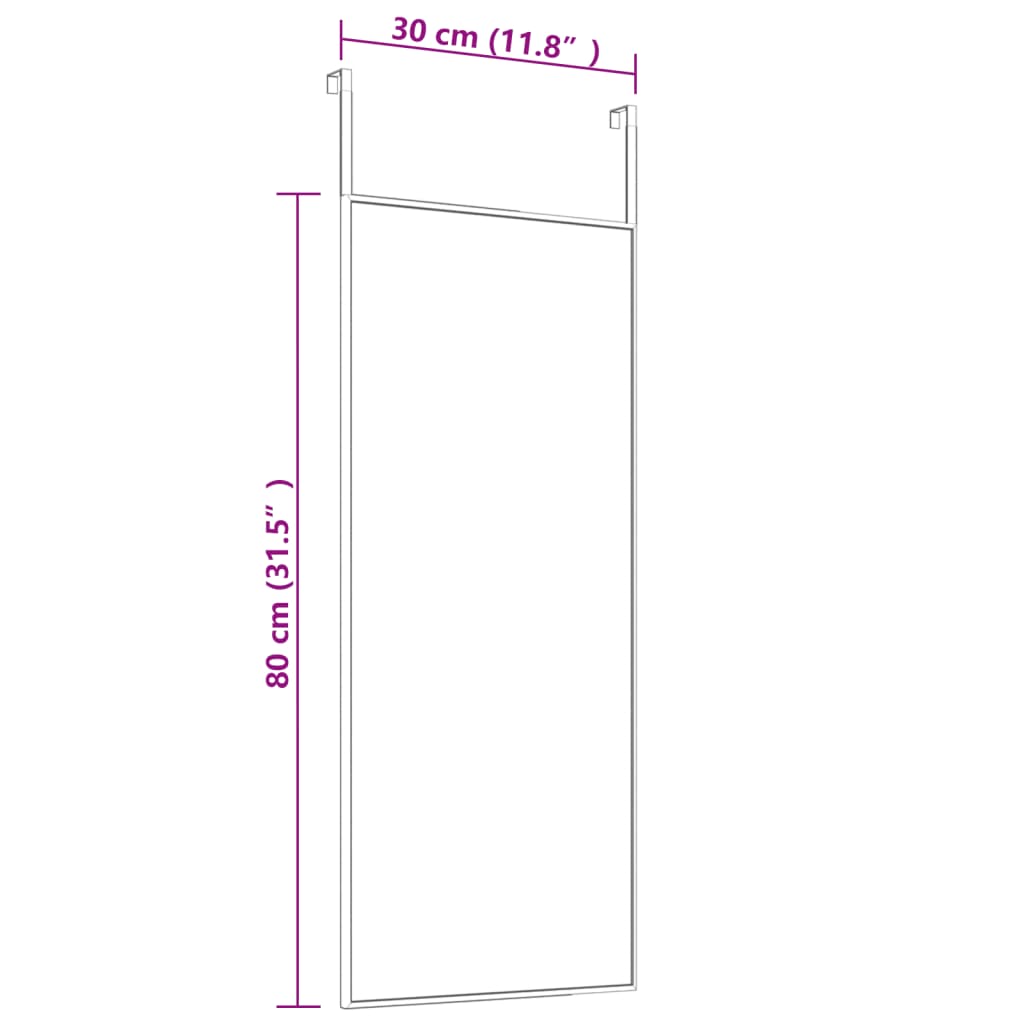 Ovipeili musta 30x80 cm lasi ja alumiini - Sisustajankoti.fi