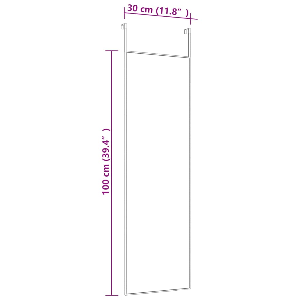 Ovipeili musta 30x100 cm lasi ja alumiini - Sisustajankoti.fi