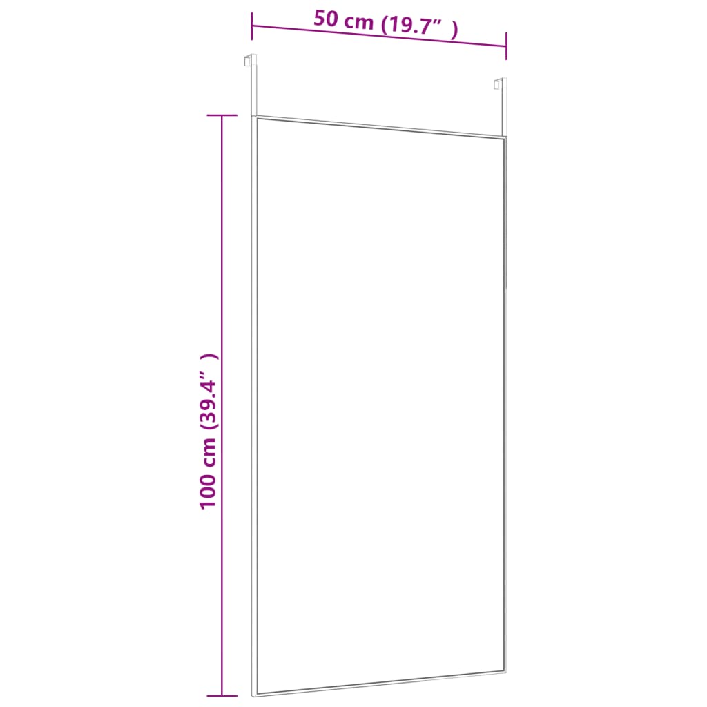 Ovipeili musta 50x100 cm lasi ja alumiini - Sisustajankoti.fi