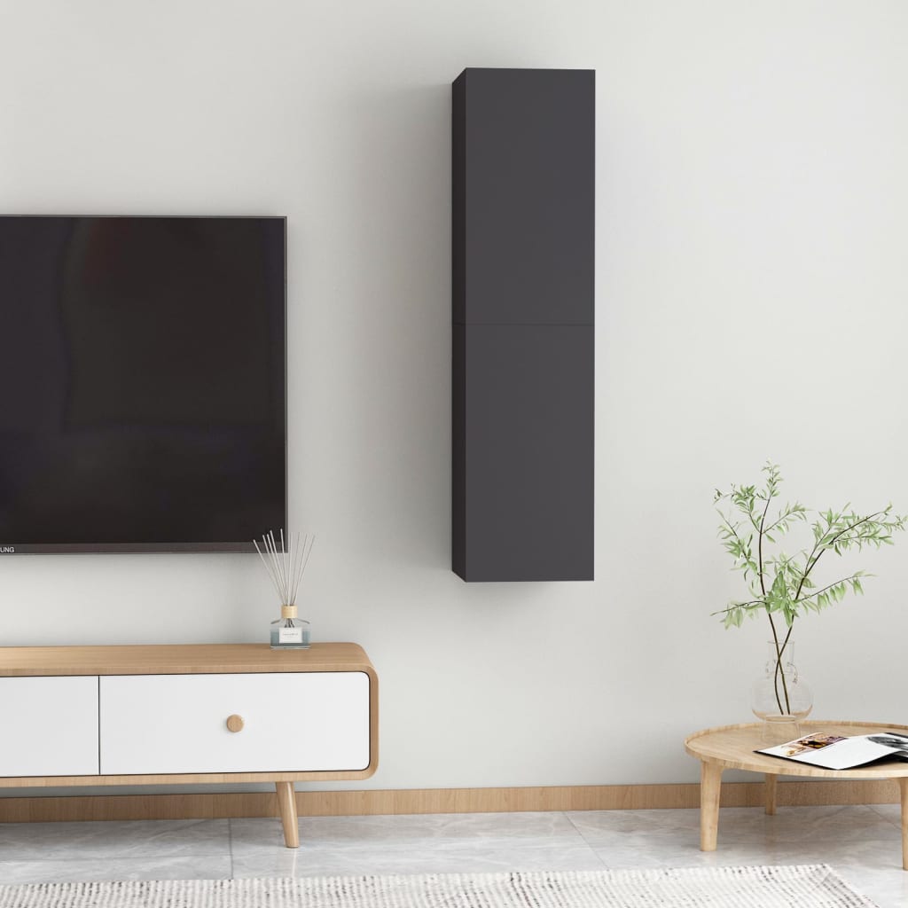 TV-tasot 2 kpl harmaa 30,5x30x60 cm - Sisustajankoti.fi