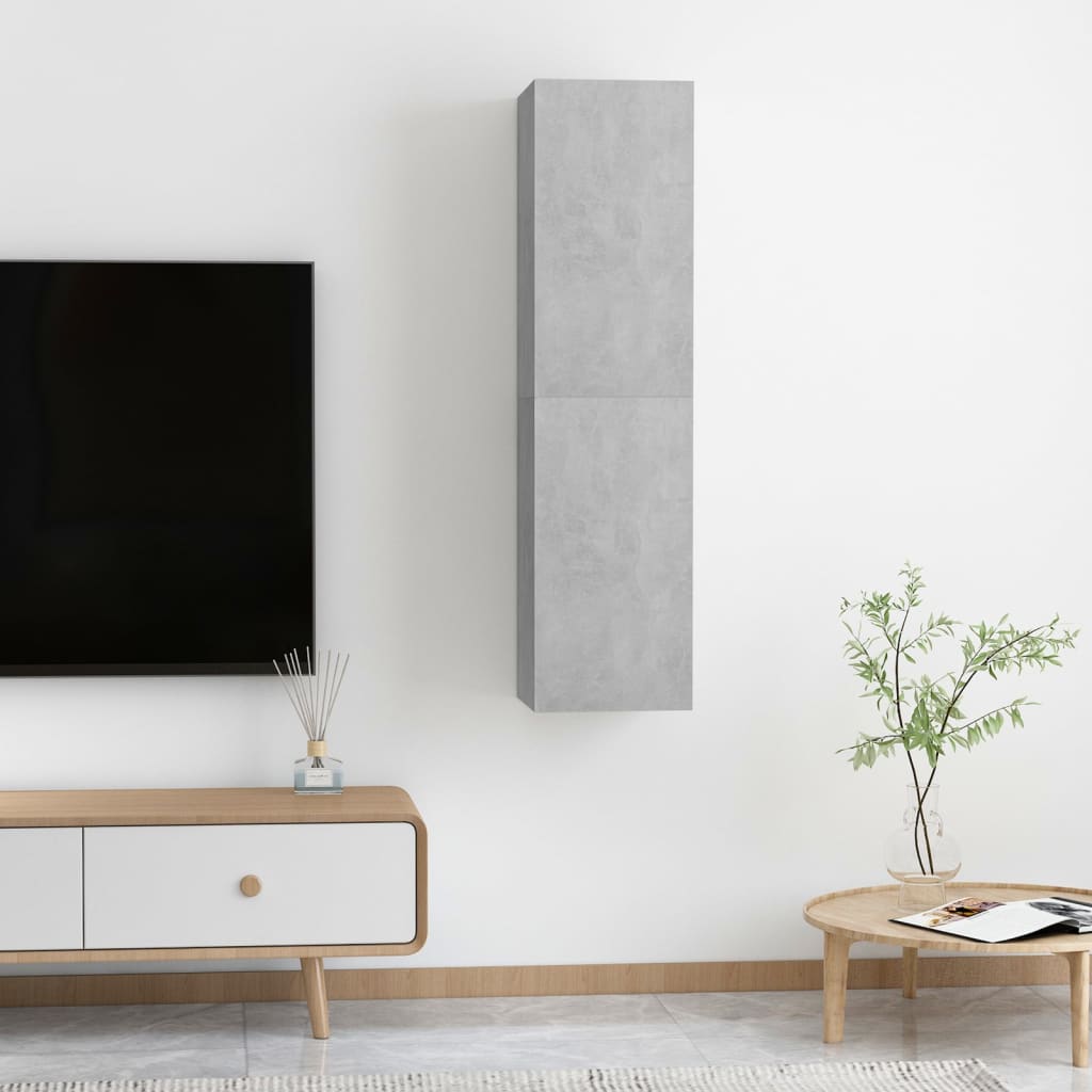 TV-tasot 2 kpl betoninharmaa 30,5x30x60 cm - Sisustajankoti.fi