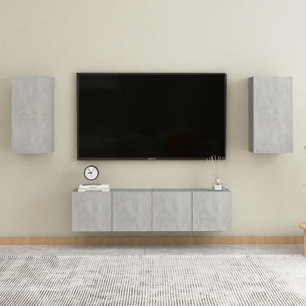 TV-tasot 2 kpl betoninharmaa 30,5x30x60 cm - Sisustajankoti.fi