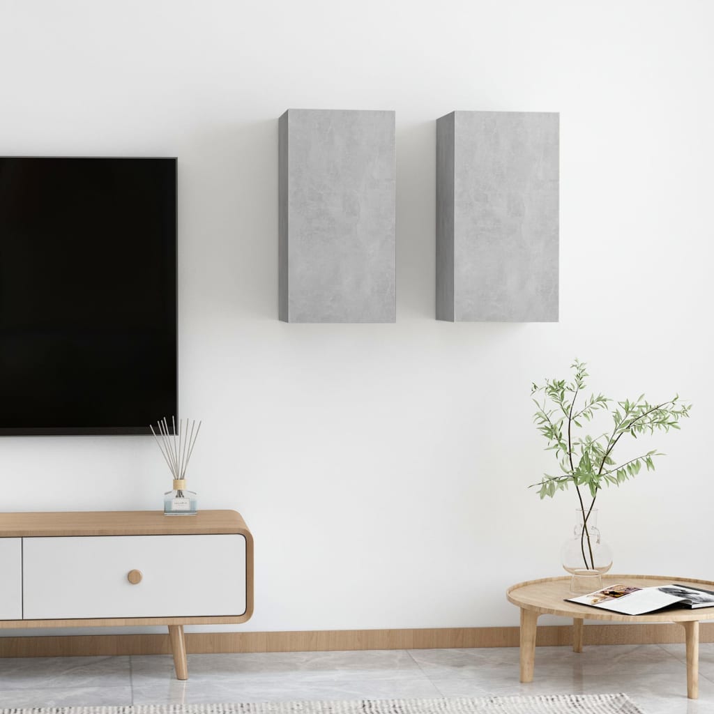 TV-tasot 2 kpl betoninharmaa 30,5x30x60 cm - Sisustajankoti.fi