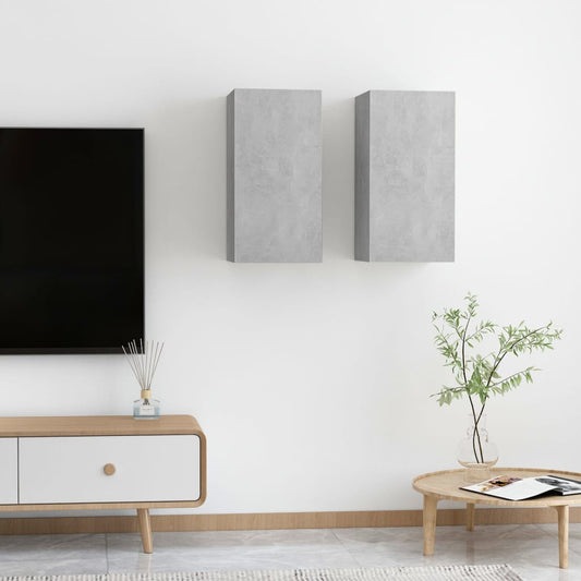 TV-tasot 2 kpl betoninharmaa 30,5x30x60 cm - Sisustajankoti.fi