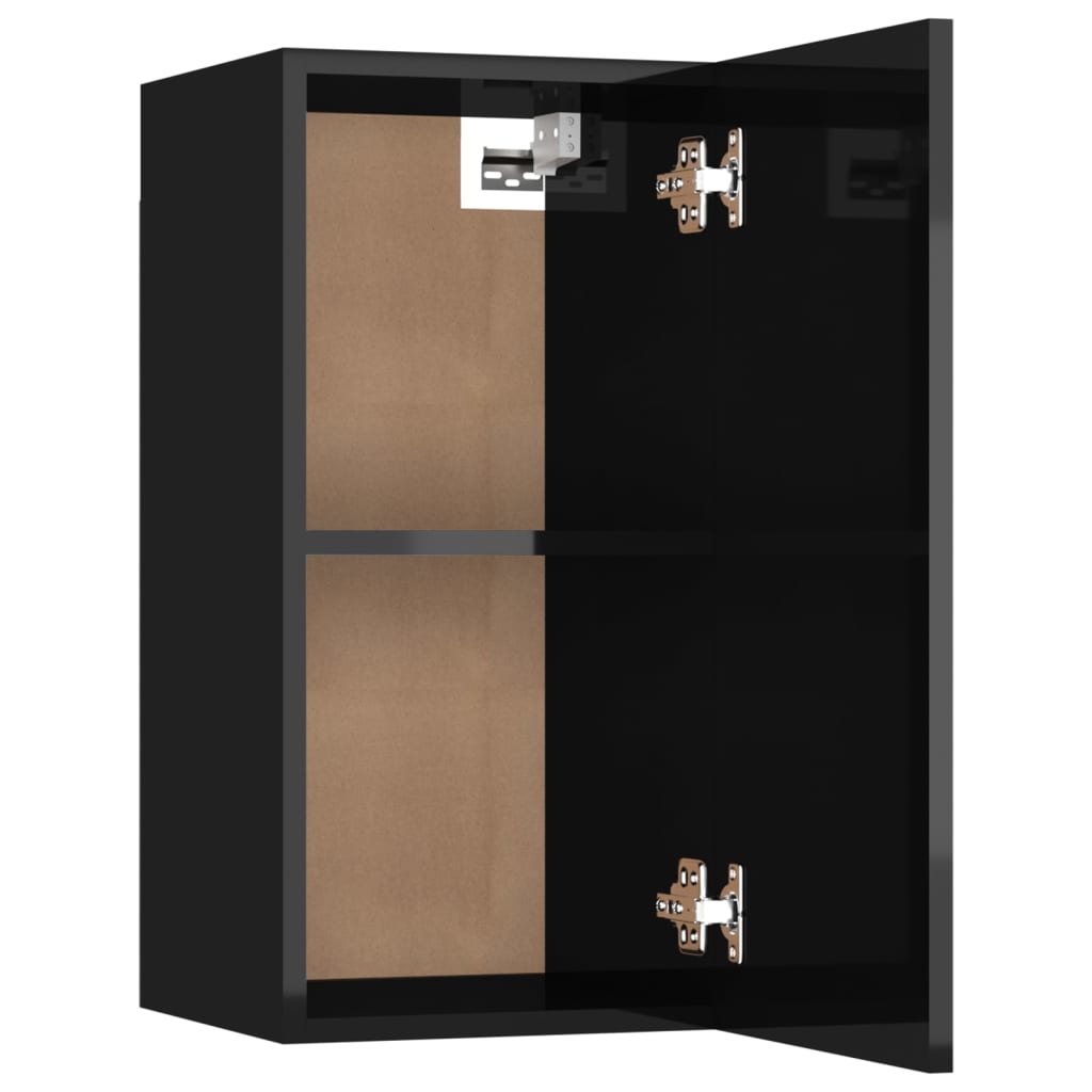 TV-tasot 2 kpl korkeakiilto musta 30,5x30x60 cm - Sisustajankoti.fi