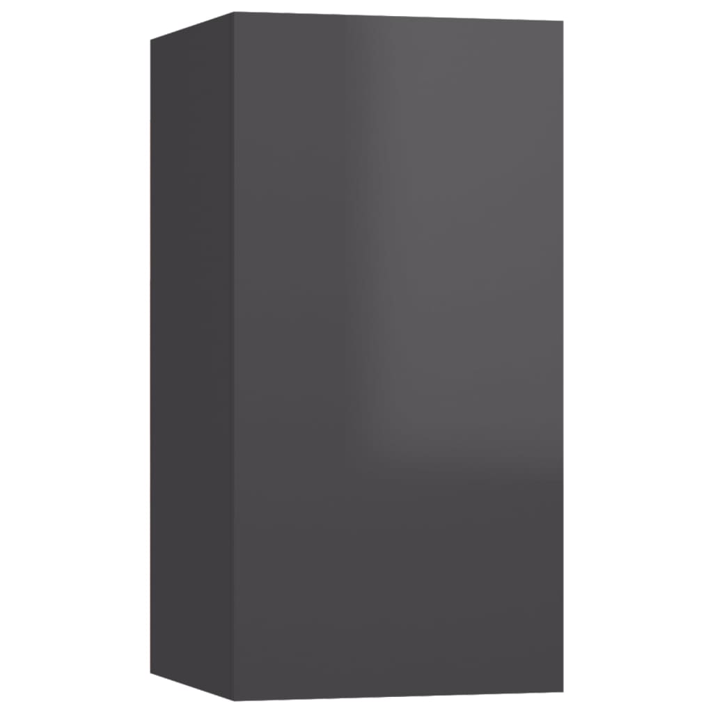 TV-tasot 2 kpl korkeakiilto harmaa 30,5x30x60 cm - Sisustajankoti.fi