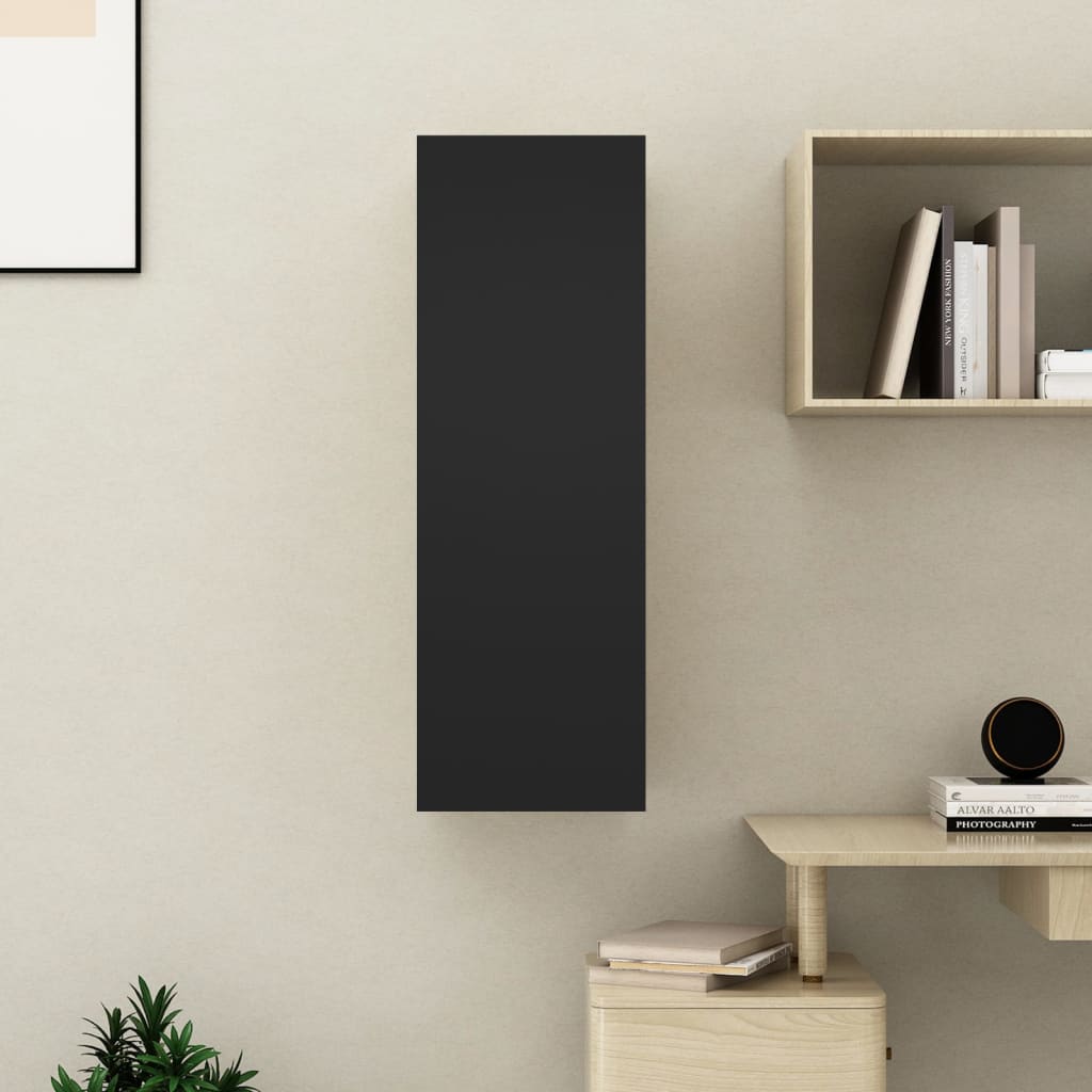 TV-taso musta 30,5x30x90 cm - Sisustajankoti.fi