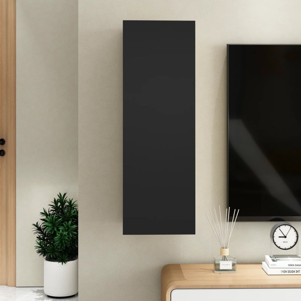 TV-taso musta 30,5x30x90 cm - Sisustajankoti.fi