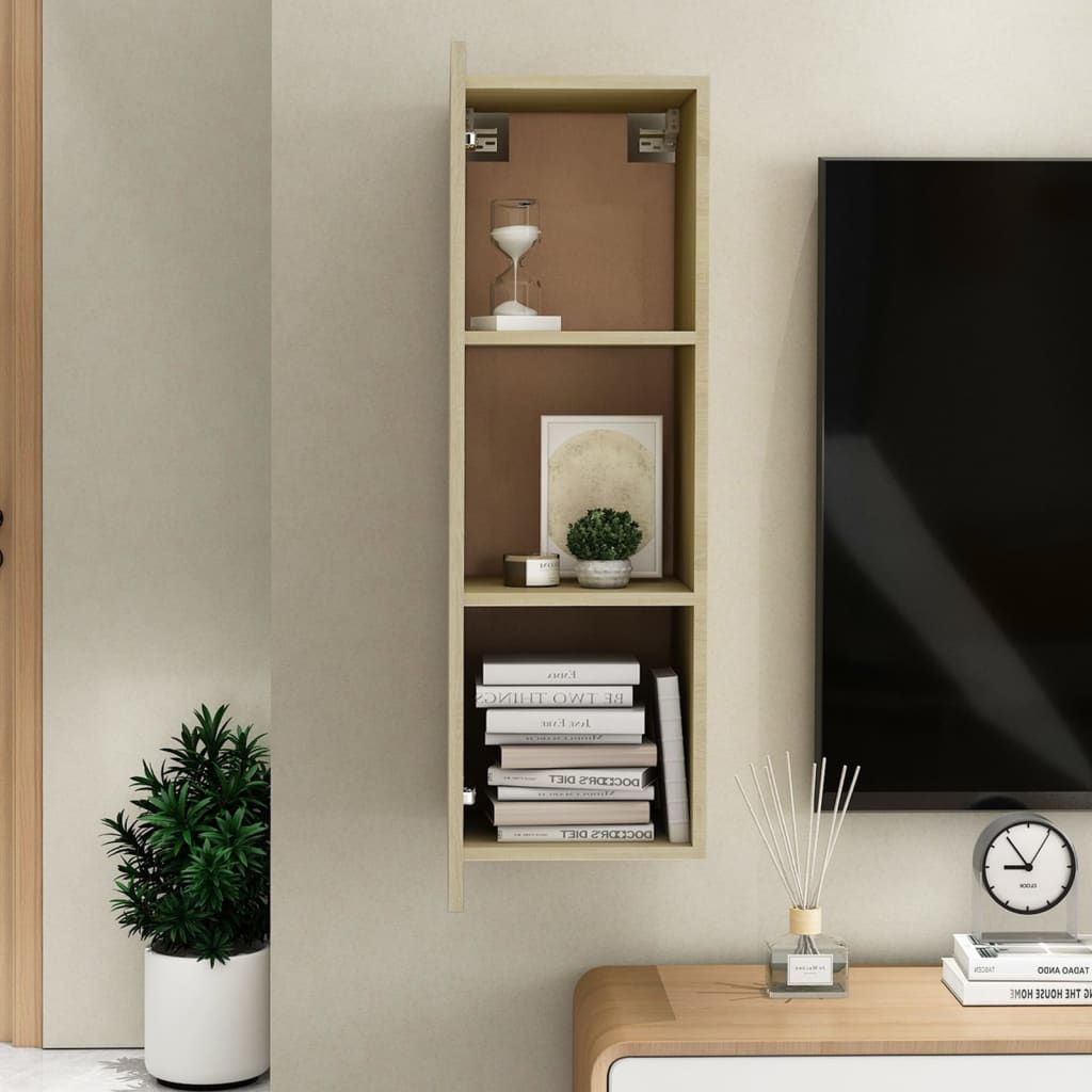 TV-taso Sonoma-tammi 30,5x30x90 cm - Sisustajankoti.fi