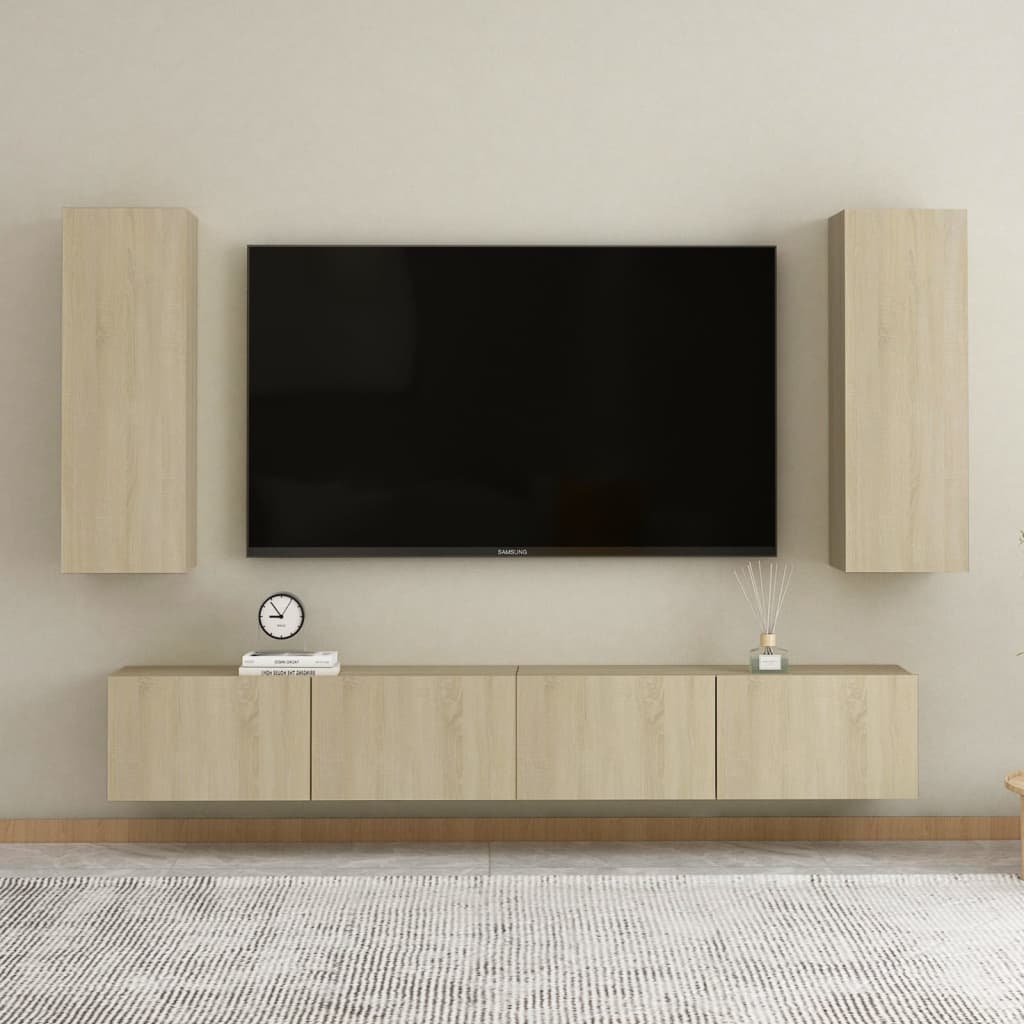 TV-taso Sonoma-tammi 30,5x30x90 cm - Sisustajankoti.fi