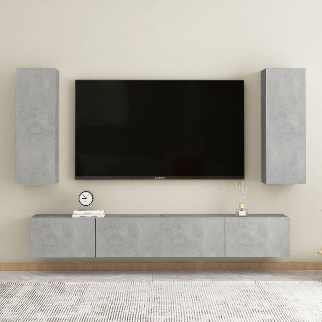 TV-taso betoninharmaa 30,5x30x90 cm - Sisustajankoti.fi