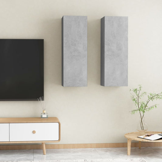 TV-tasot 2 kpl betoninharmaa 30,5x30x90 cm - Sisustajankoti.fi