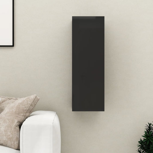 TV-taso korkeakiilto musta 30,5x30x90 cm - Sisustajankoti.fi