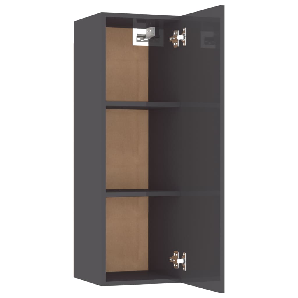 TV-tasot 2 kpl korkeakiilto harmaa 30,5x30x90 cm - Sisustajankoti.fi