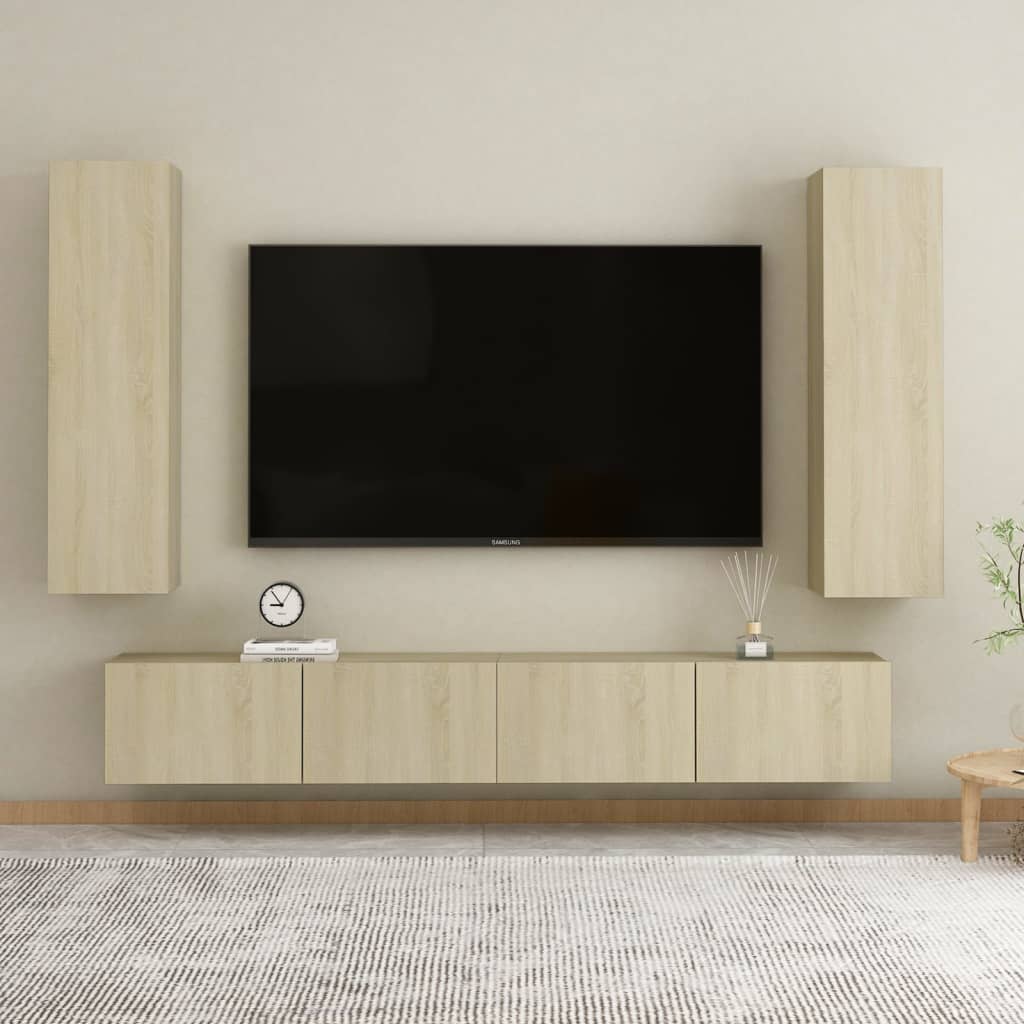 TV-tasot 2 kpl Sonoma-tammi 30,5x30x110 cm - Sisustajankoti.fi
