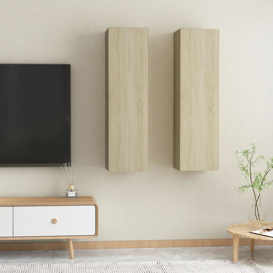 TV-tasot 2 kpl Sonoma-tammi 30,5x30x110 cm - Sisustajankoti.fi