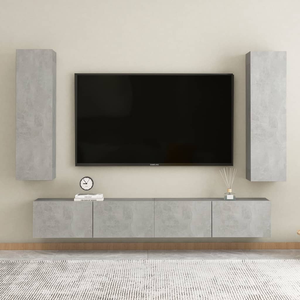 TV-taso betoninharmaa 30,5x30x110 cm - Sisustajankoti.fi