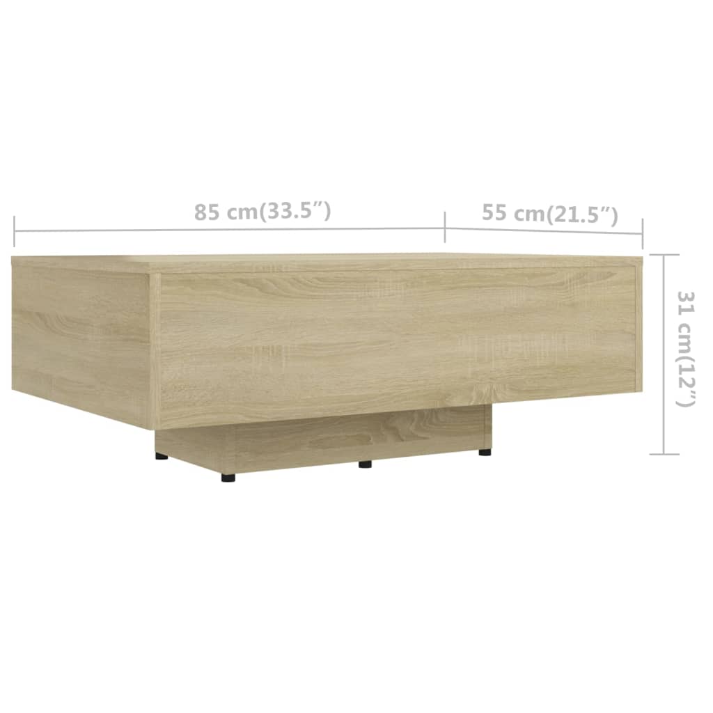 Sohvapöytä Sonoma-tammi 85x55x31 cm - Sisustajankoti.fi
