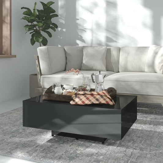 Sohvapöytä korkeakiilto musta 85x55x31 cm - Sisustajankoti.fi