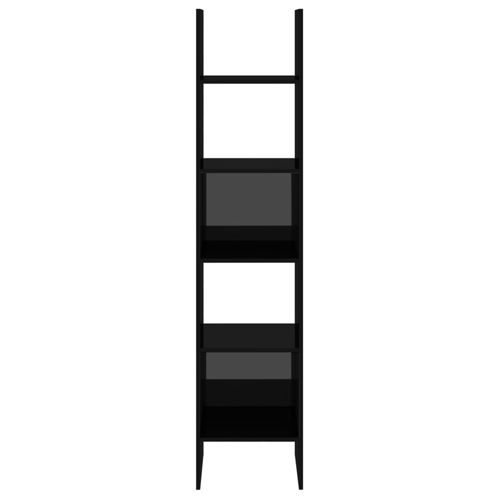 Kirjahylly korkeakiilto musta 40x35x180 cm - Sisustajankoti.fi