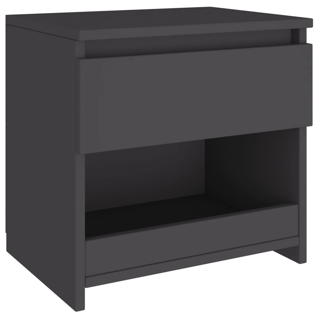 Yöpöytä harmaa 40x30x39 cm lastulevy - Sisustajankoti.fi
