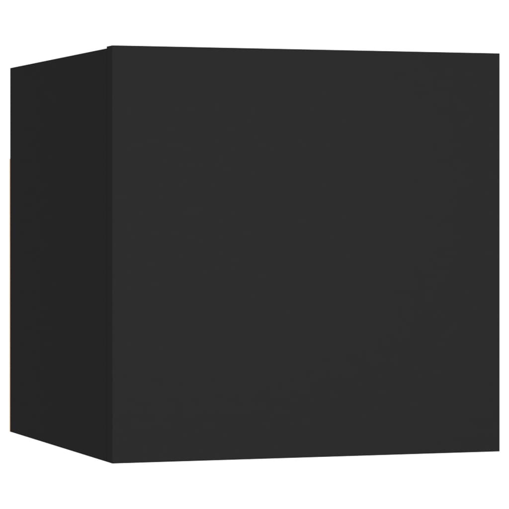 Seinäkiinnitettävät TV-tasot 2 kpl musta 30,5x30x30cm - Sisustajankoti.fi