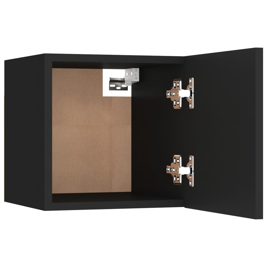 Seinäkiinnitettävät TV-tasot 2 kpl musta 30,5x30x30cm - Sisustajankoti.fi