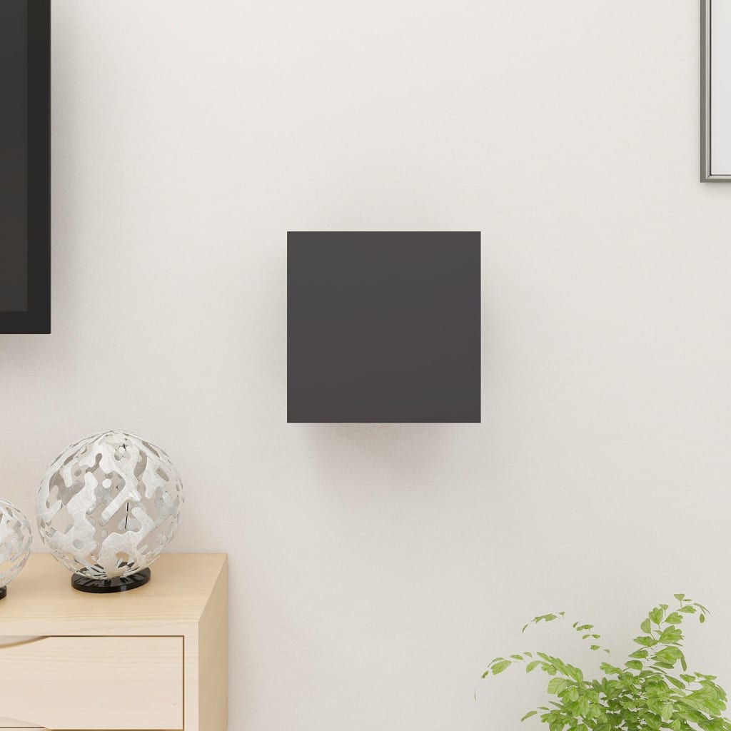 Seinäkiinnitettävä TV-taso harmaa 30,5x30x30 cm - Sisustajankoti.fi