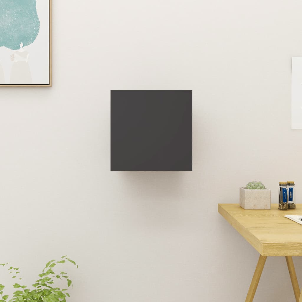 Seinäkiinnitettävä TV-taso harmaa 30,5x30x30 cm - Sisustajankoti.fi