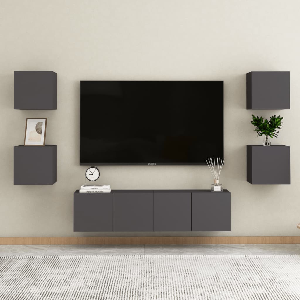 Seinäkiinnitettävä TV-taso harmaa 30,5x30x30 cm - Sisustajankoti.fi