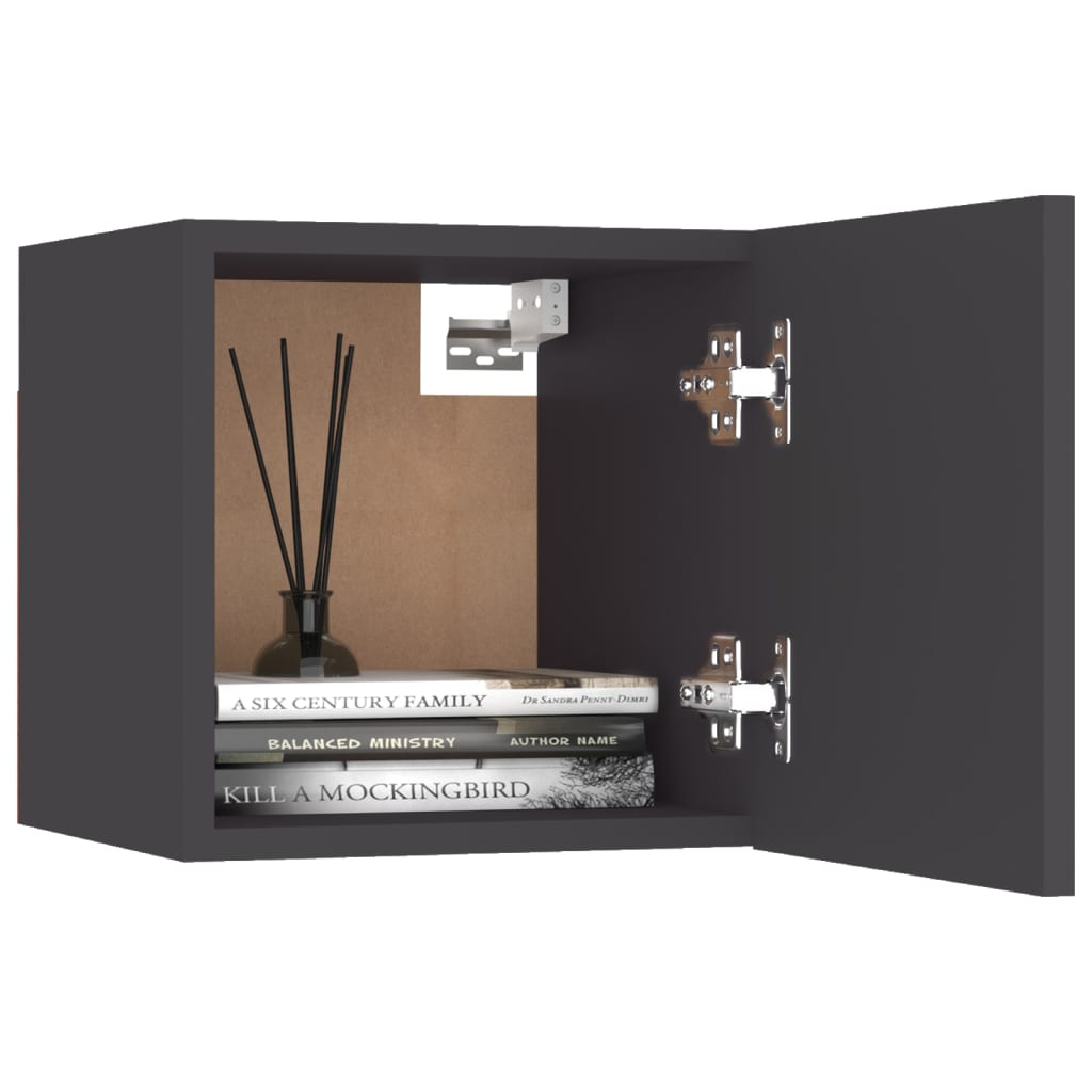 Seinäkiinnitettävät TV-tasot 2 kpl harmaa 30,5x30x30 cm - Sisustajankoti.fi