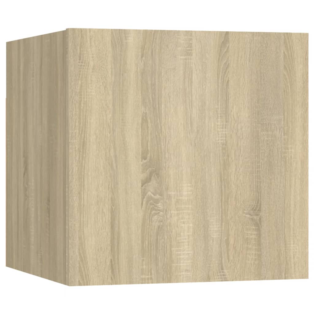 Seinäkiinnitettävät TV-tasot 2 kpl Sonoma-tammi 30,5x30x30 cm - Sisustajankoti.fi