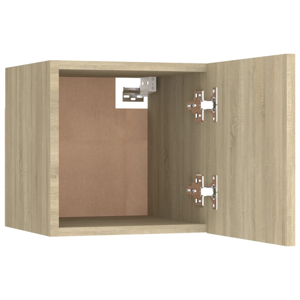 Seinäkiinnitettävät TV-tasot 2 kpl Sonoma-tammi 30,5x30x30 cm - Sisustajankoti.fi
