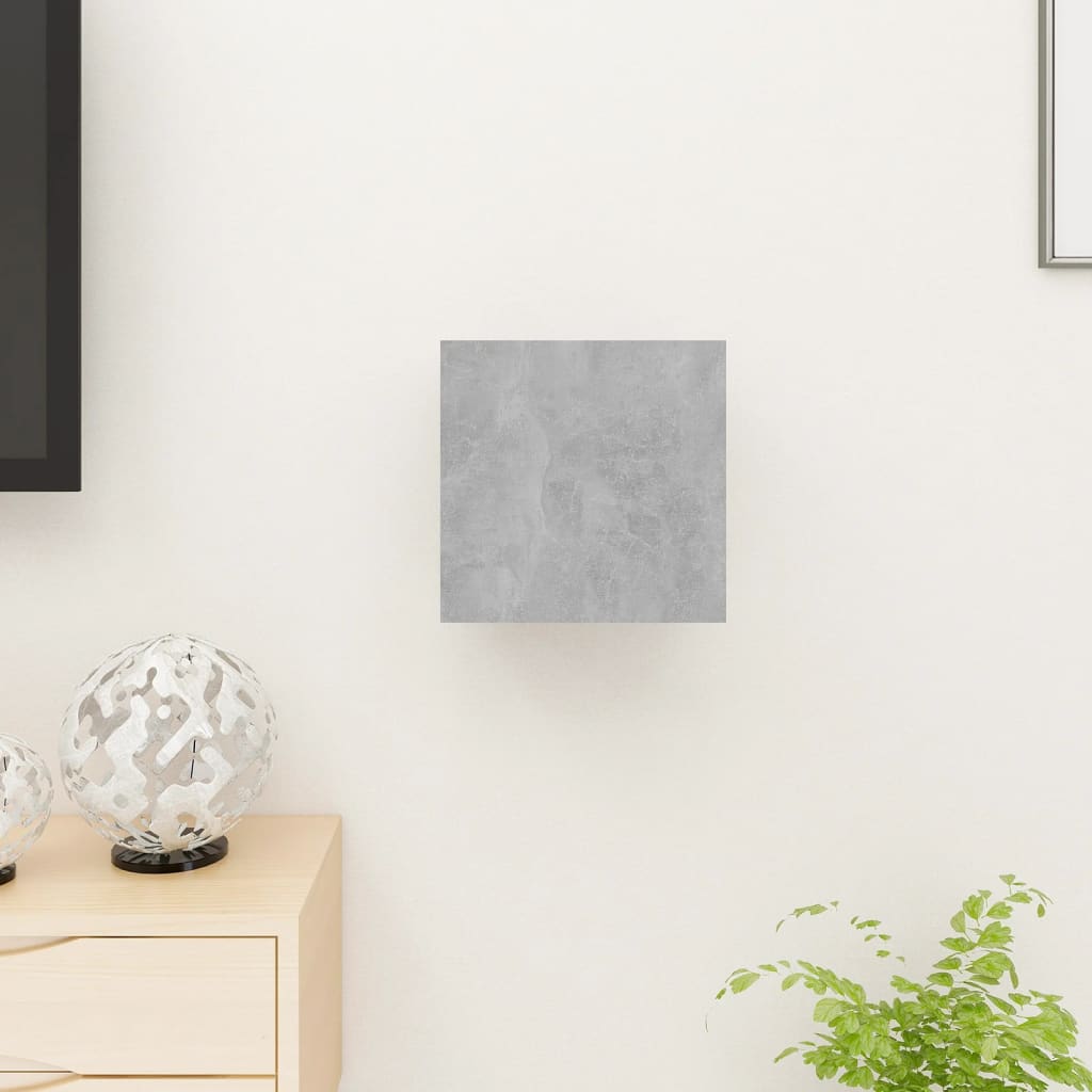 Seinäkiinnitettävä TV-taso betoninharmaa 30,5x30x30 cm - Sisustajankoti.fi