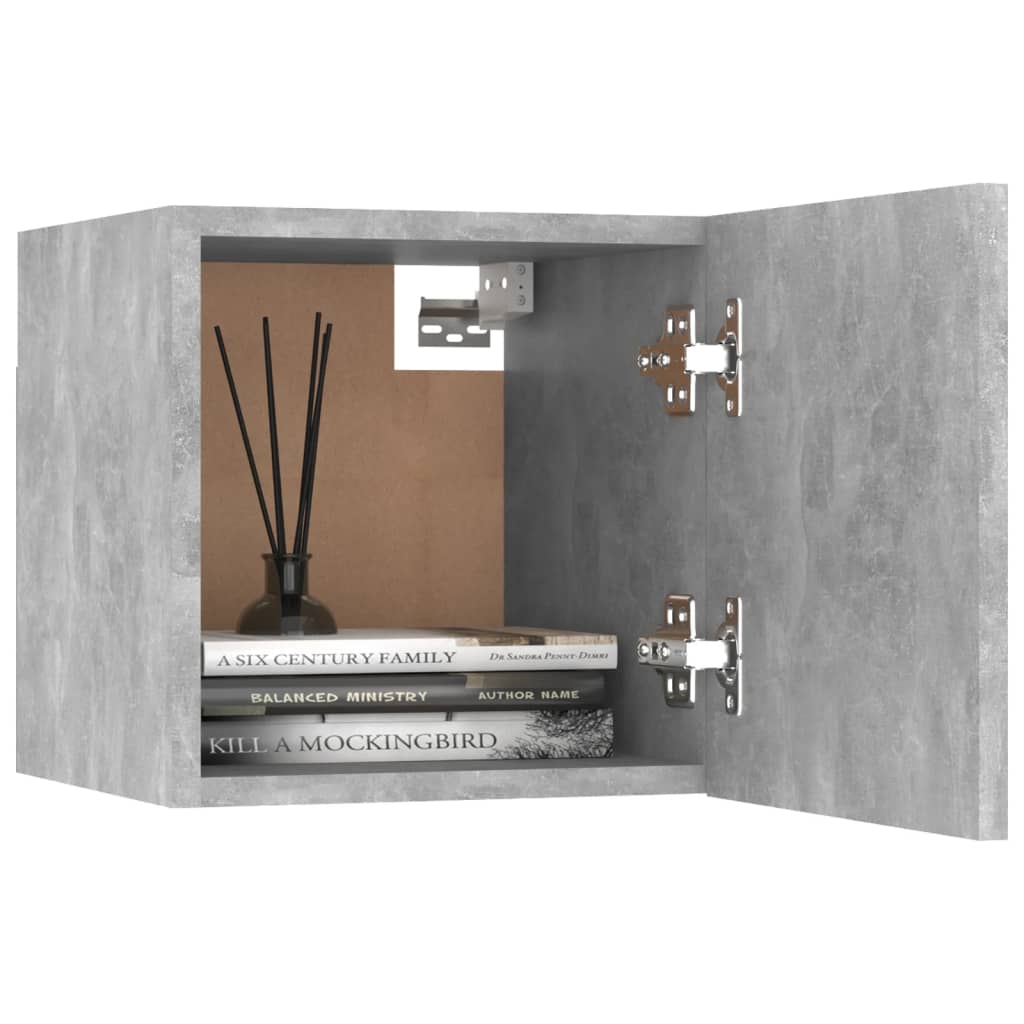 Seinäkiinnitettävä TV-taso betoninharmaa 30,5x30x30 cm - Sisustajankoti.fi