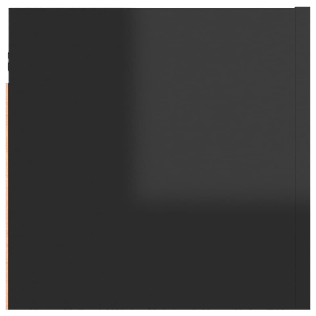 Seinäkiinnitettävä TV-taso korkeakiillto musta 30,5x30x30cm - Sisustajankoti.fi