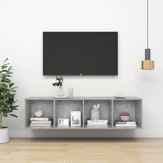 Seinäkiinnitettävä TV-taso betoninharmaa 37x37x142,5 cm levy - Sisustajankoti.fi